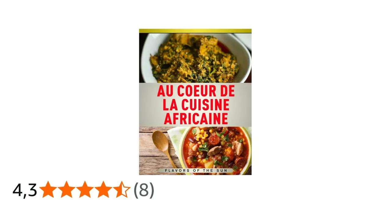 Découvrez "Au cœur de la cuisine africaine", un plat savoureux avec des légumes verts et un ragoût riche.