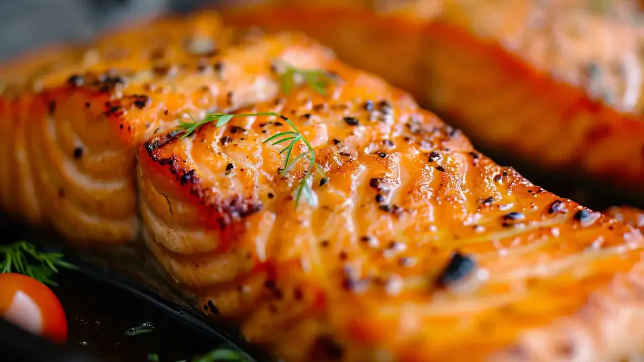 Un délicieux poisson à la plancha, bien doré et assaisonné, prêt à être dégusté.