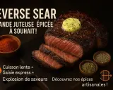 Un steak tendre et juteux, cuit à la perfection, garni de beurre aux herbes. Accompagné de paprika et d'épices pour une explosion de saveurs.